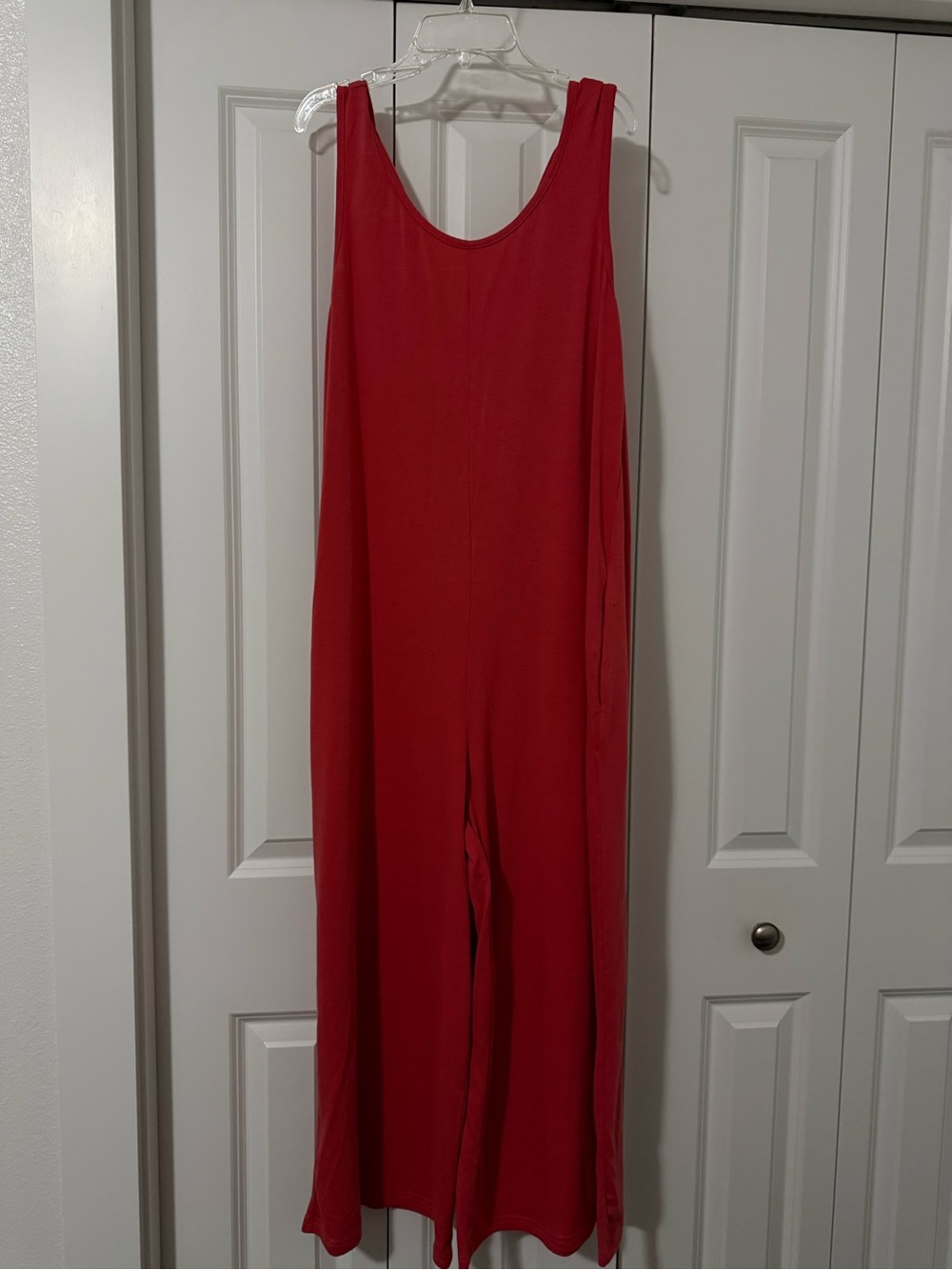 *imperfect* Women's Red/Salmon Sleeveless Jumpsuit | L